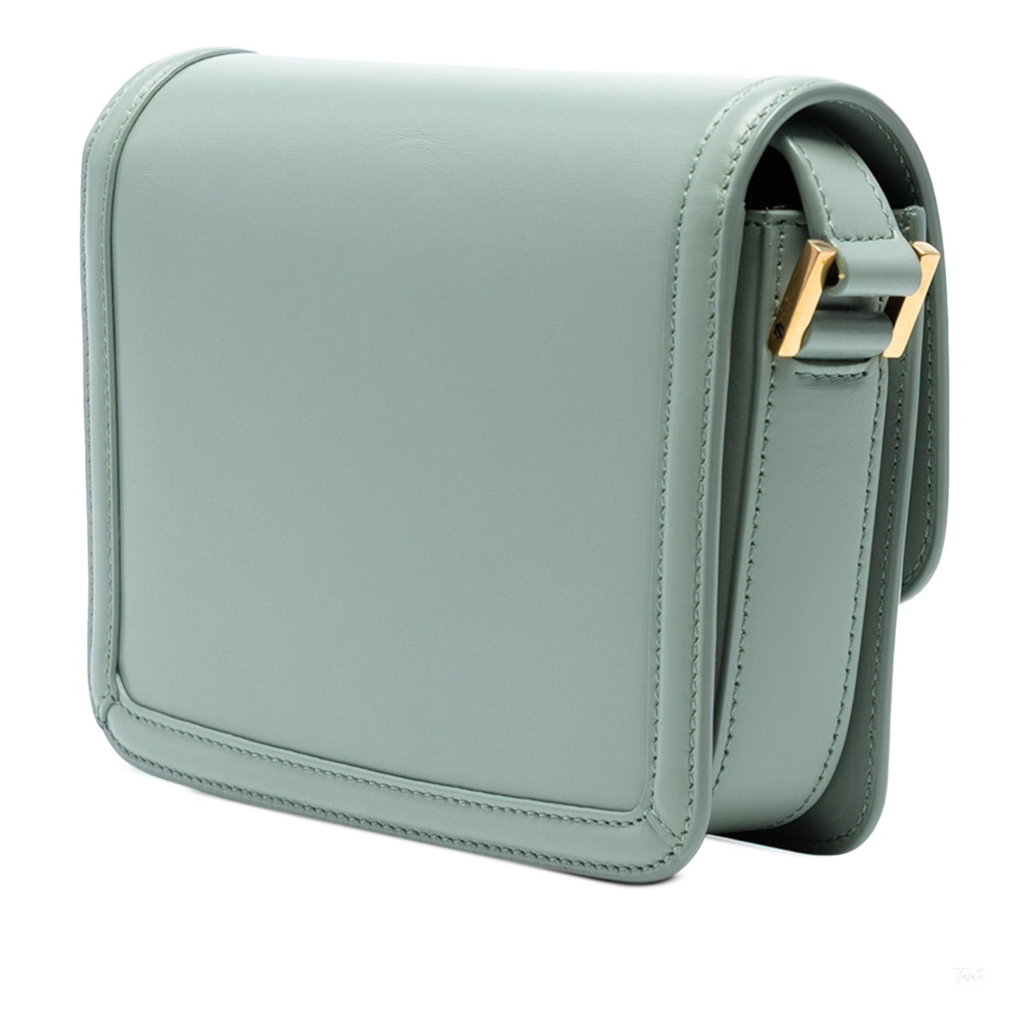 Second hand Saint Laurent Solferino Small Leather Flap Crossbody Blue - Tabita Bags