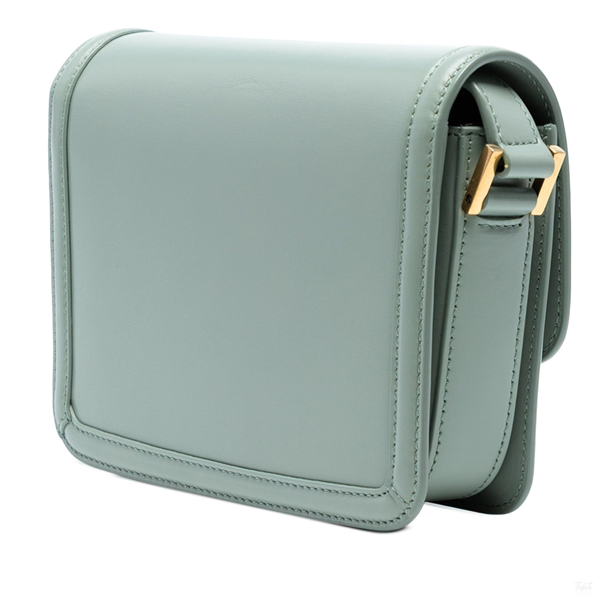 Second hand Saint Laurent Solferino Small Leather Flap Crossbody Blue - Tabita Bags