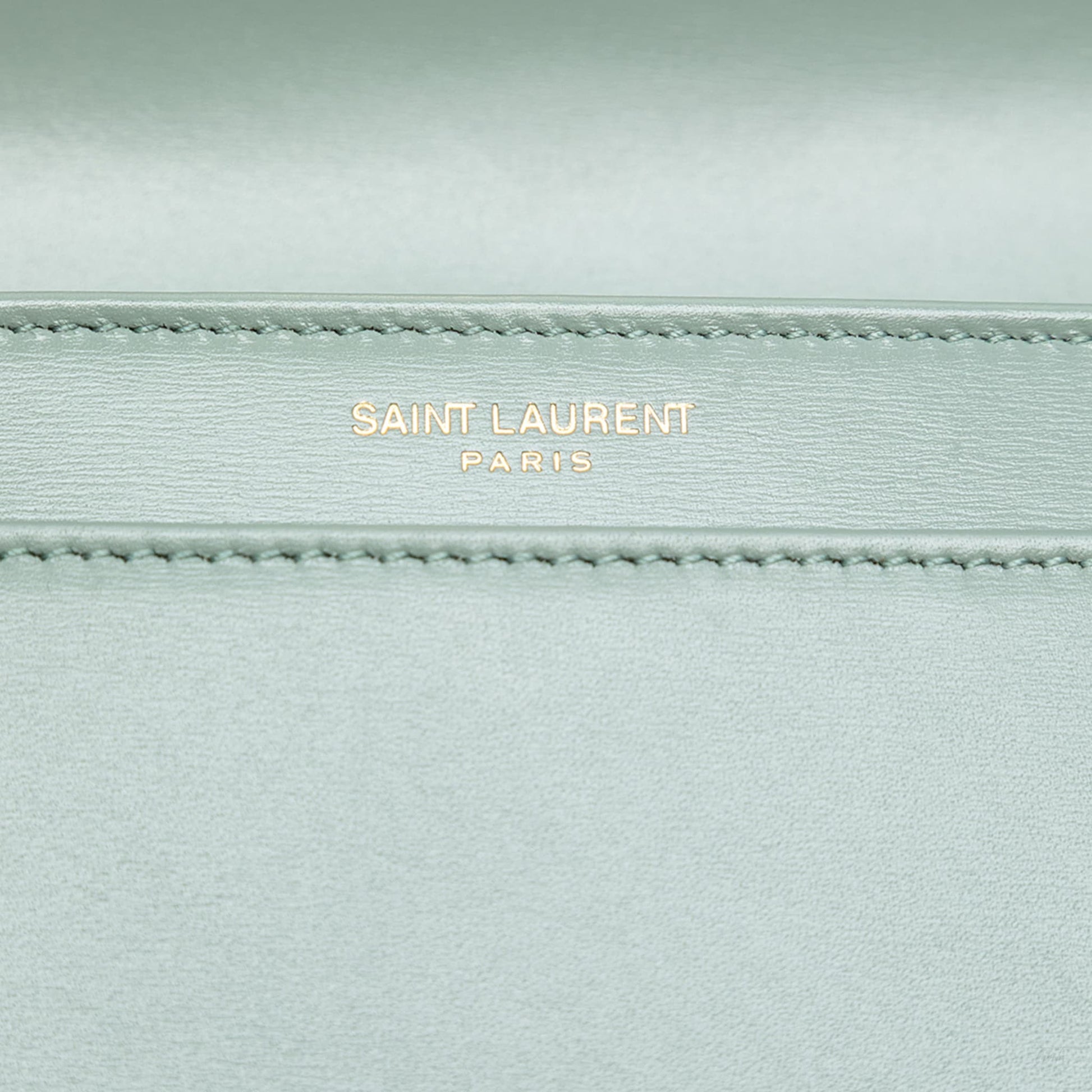 Second hand Saint Laurent Solferino Small Leather Flap Crossbody Blue - Tabita Bags