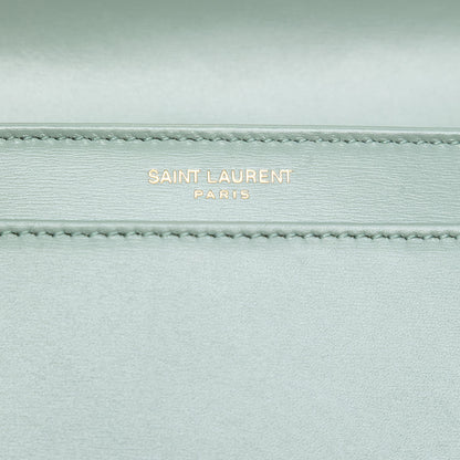 Second hand Saint Laurent Solferino Small Leather Flap Crossbody Blue - Tabita Bags