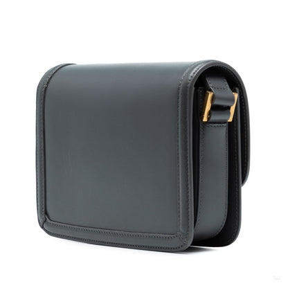 Second hand Saint Laurent Solferino Small Leather Flap Crossbody Grey - Tabita Bags