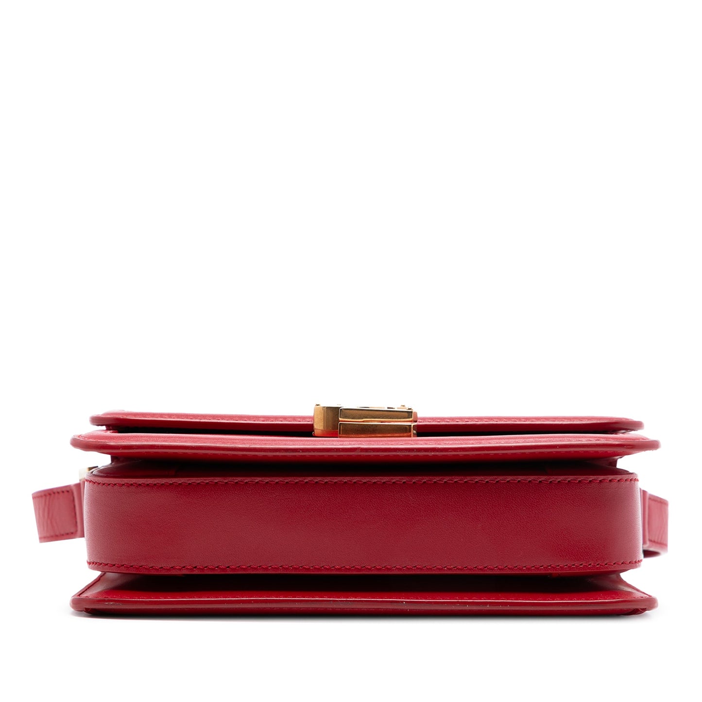Second hand Saint Laurent Solferino Small Leather Flap Crossbody Red - Tabita Bags