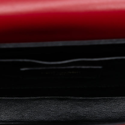 Second hand Saint Laurent Solferino Small Leather Flap Crossbody Red - Tabita Bags