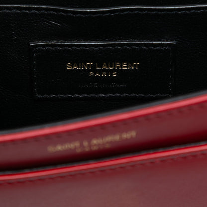 Second hand Saint Laurent Solferino Small Leather Flap Crossbody Red - Tabita Bags
