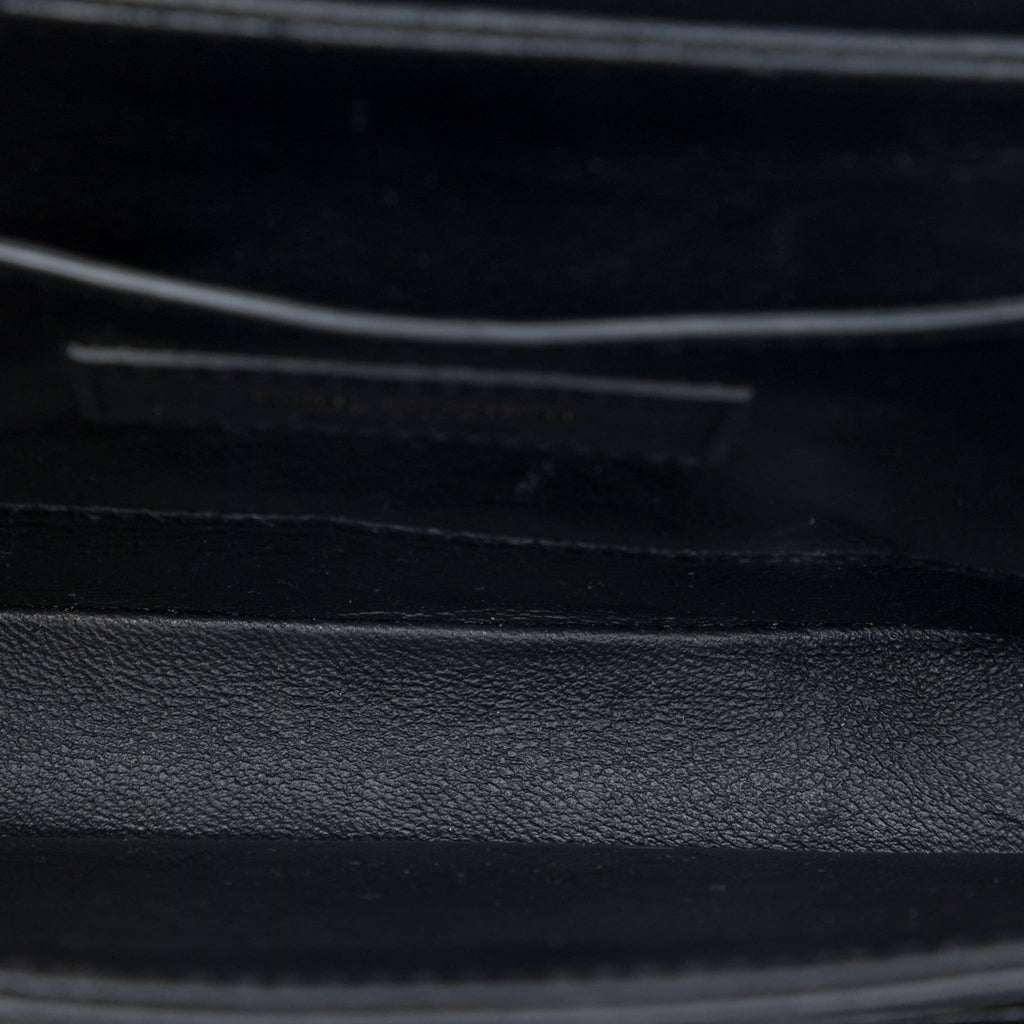 Second hand Saint Laurent Solferino Small Patent Leather Flap Crossbody Black - Tabita Bags