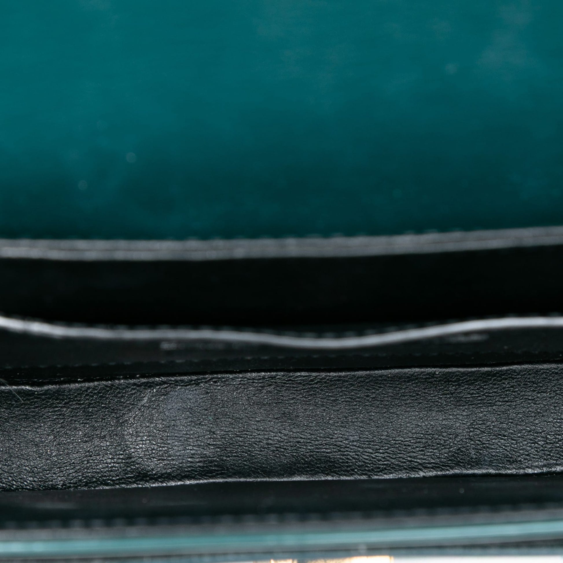 Second hand Saint Laurent Solferino Small Patent Leather Flap Crossbody Green - Tabita Bags