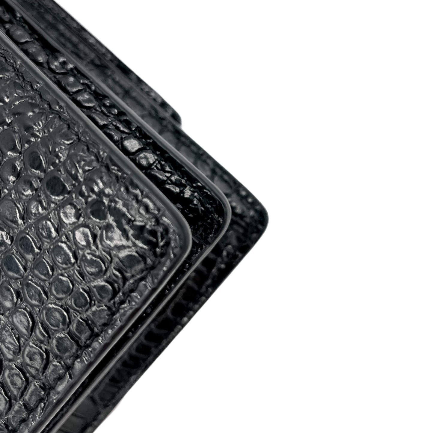 Second hand Saint Laurent Sunset Crocodile-Embossed Leather Flap Bag Black - Tabita Bags