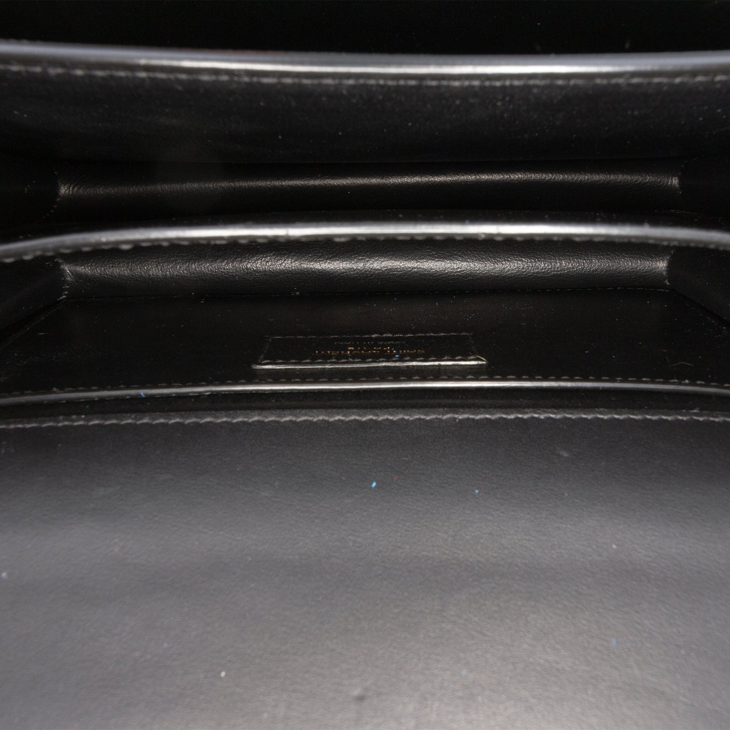 Second hand Saint Laurent Sunset Grained Calfskin Leather Flap Crossbody Black - Tabita Bags