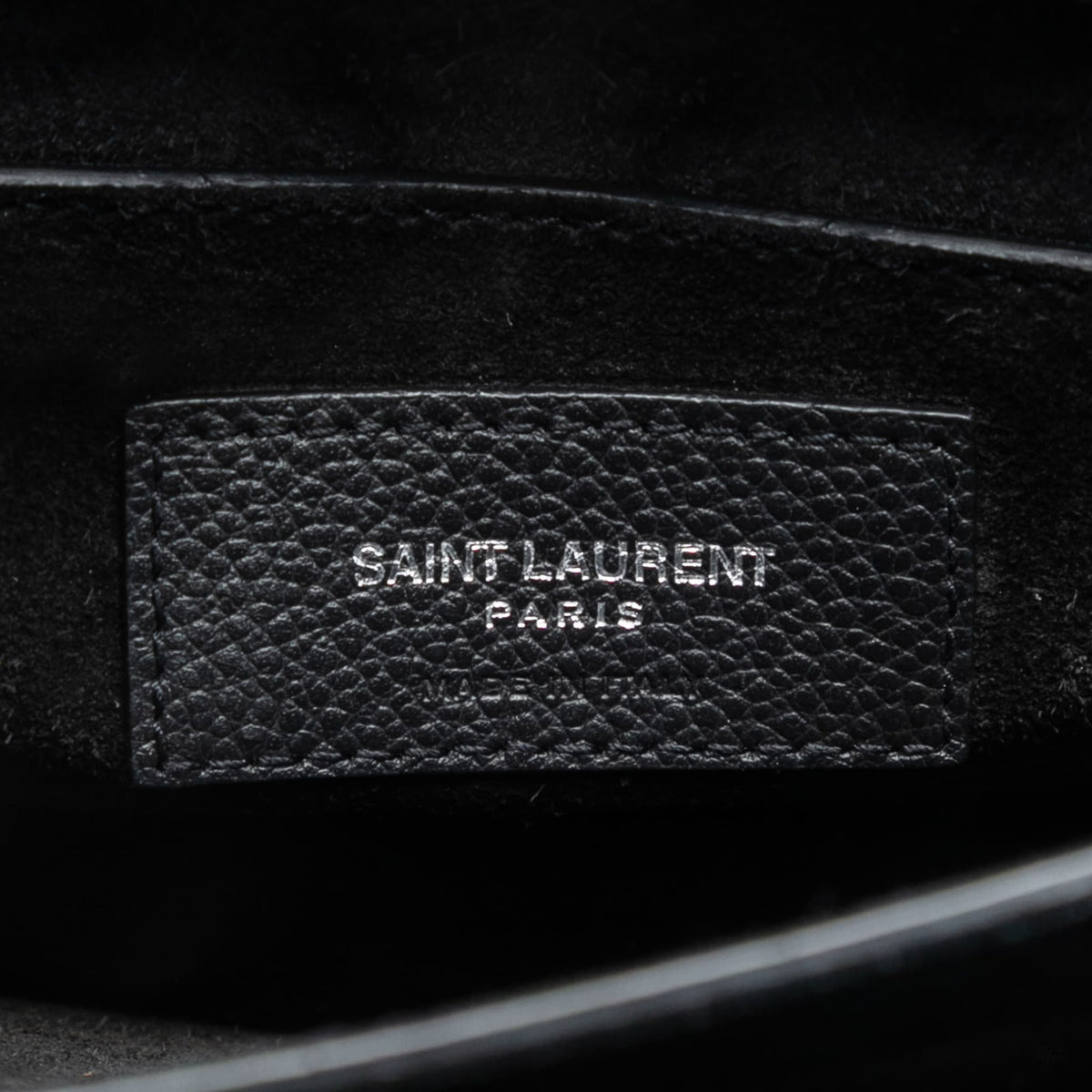 Second hand Saint Laurent Sunset Grained Calfskin Leather Flap Crossbody Black - Tabita Bags