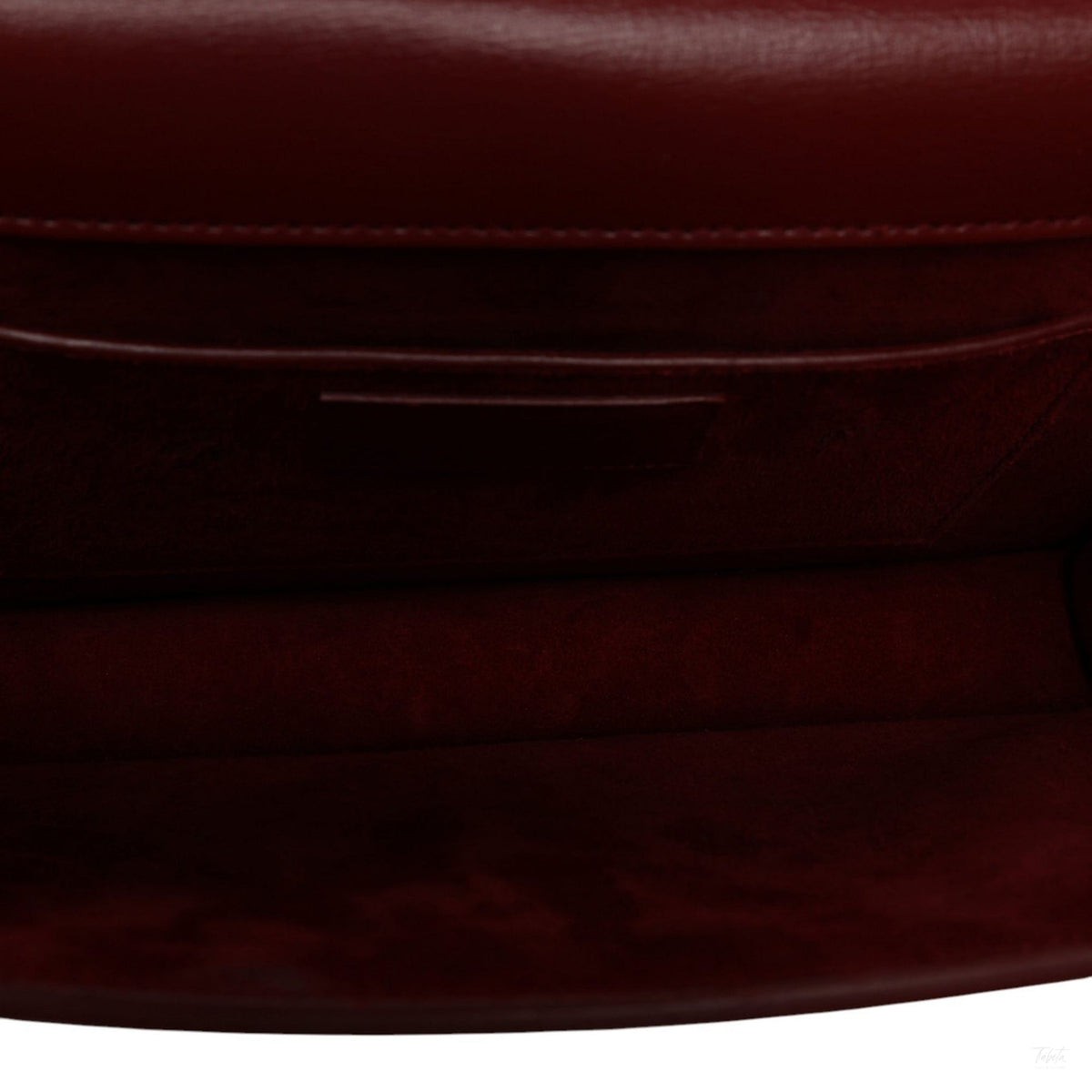Second hand Saint Laurent Sunset Large Calfskin Top-handle Handbag Red - Tabita Bags