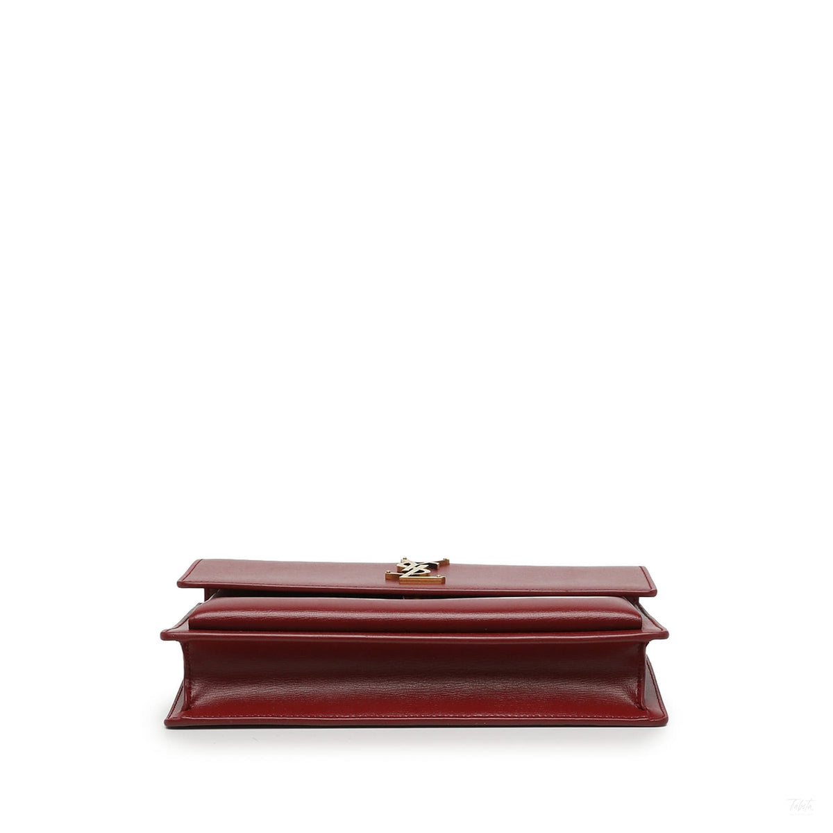Second hand Saint Laurent Sunset Large Calfskin Top-handle Handbag Red - Tabita Bags