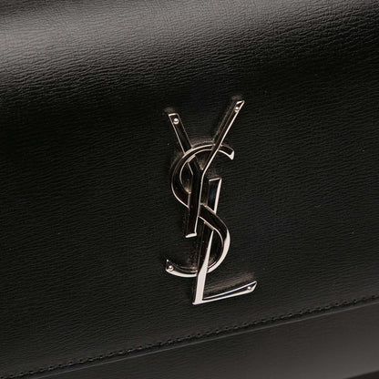 Second hand Saint Laurent Sunset Leather Flap Crossbody Black - Tabita Bags