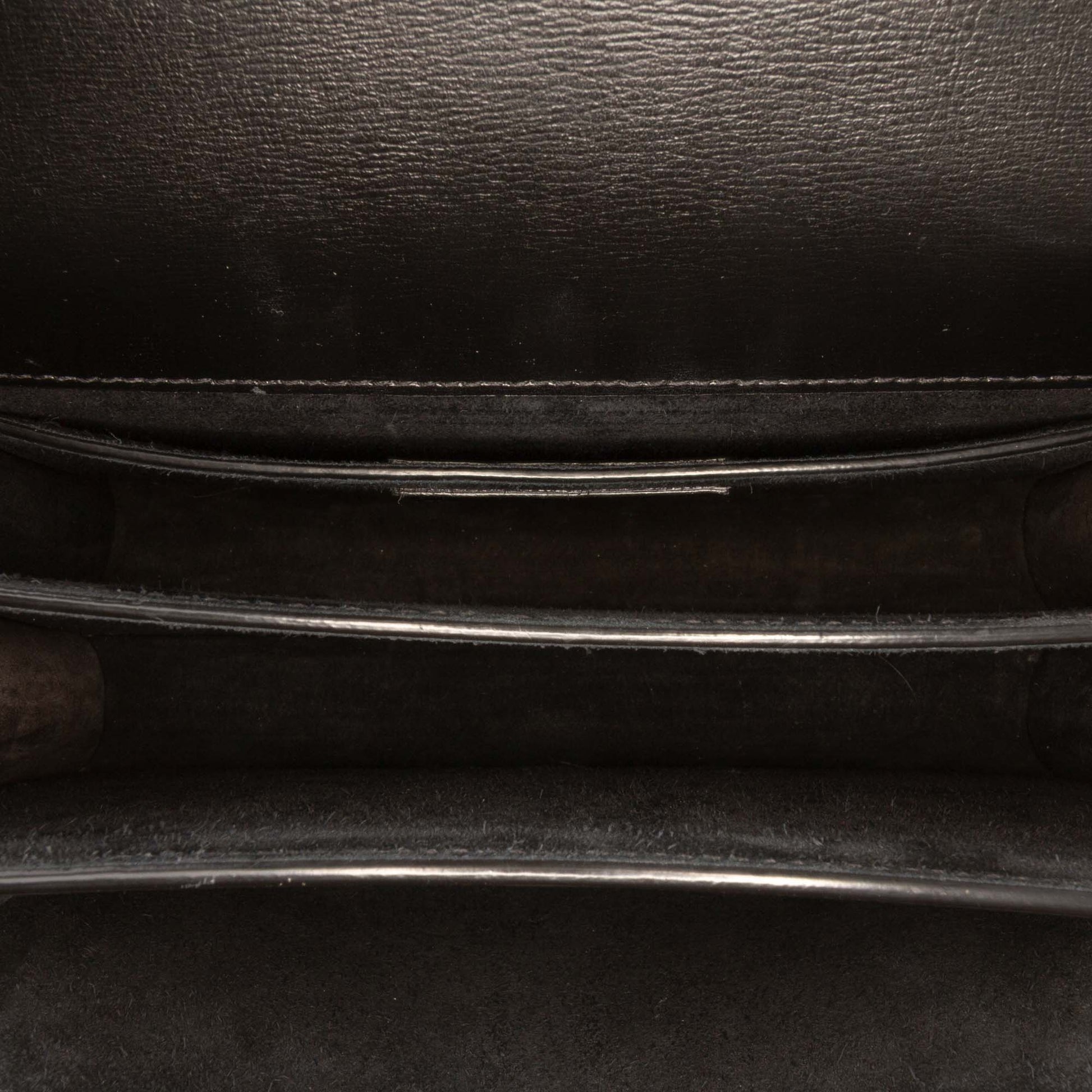 Second hand Saint Laurent Sunset Leather Flap Crossbody Black - Tabita Bags