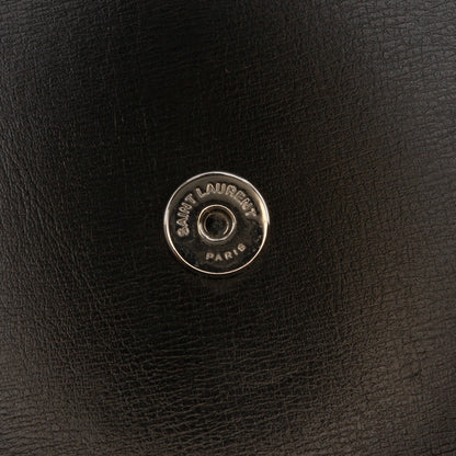 Second hand Saint Laurent Sunset Leather Flap Crossbody Black - Tabita Bags