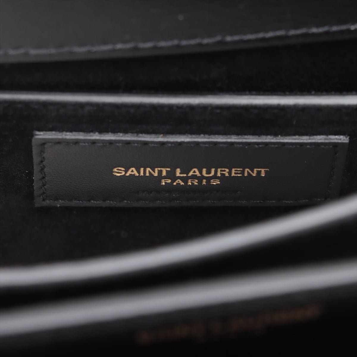 Second hand Saint Laurent Sunset Leather Flap Crossbody Black - Tabita Bags