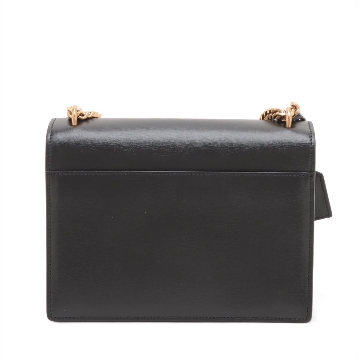 Second hand Saint Laurent Sunset Leather Flap Crossbody Black - Tabita Bags