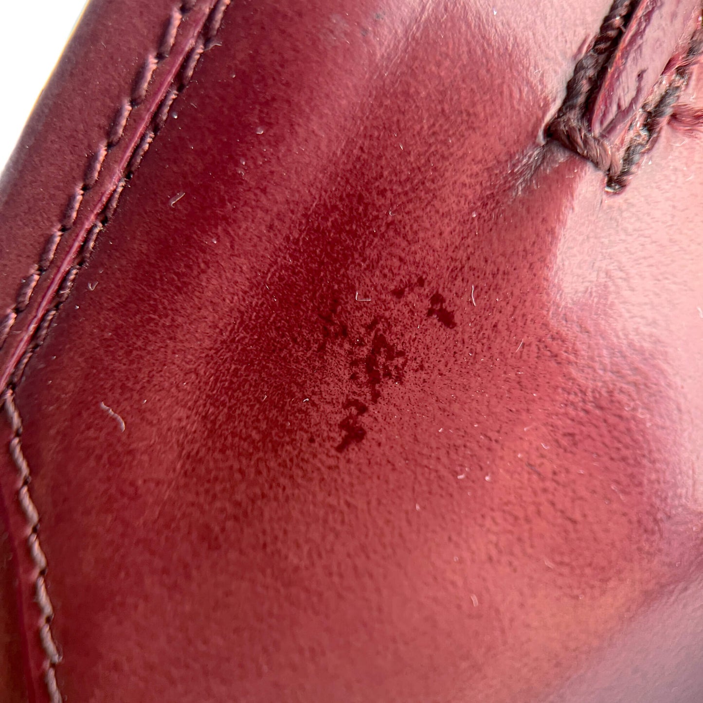 Second hand Saint Laurent TribToo 140 Leather Pump 40 Burgundy - Tabita Bags