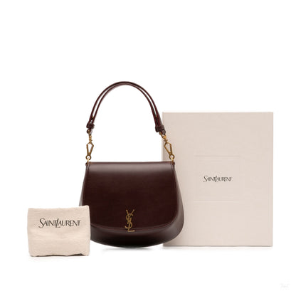 Second hand Saint Laurent Voltaire Mini In Box Calfskin Top - handle Handbag Red - Tabita Bags
