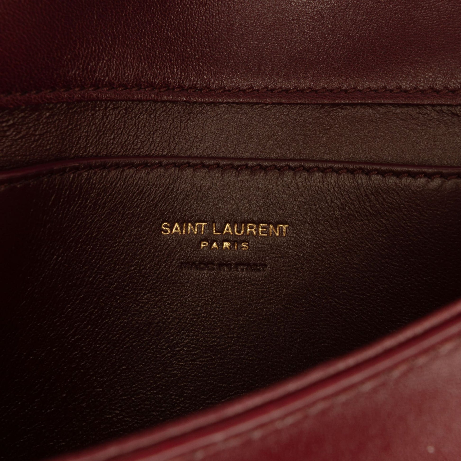 Second hand Saint Laurent Voltaire Mini In Box Calfskin Top - handle Handbag Red - Tabita Bags