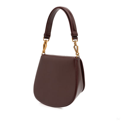 Second hand Saint Laurent Voltaire Mini In Box Calfskin Top - handle Handbag Red - Tabita Bags