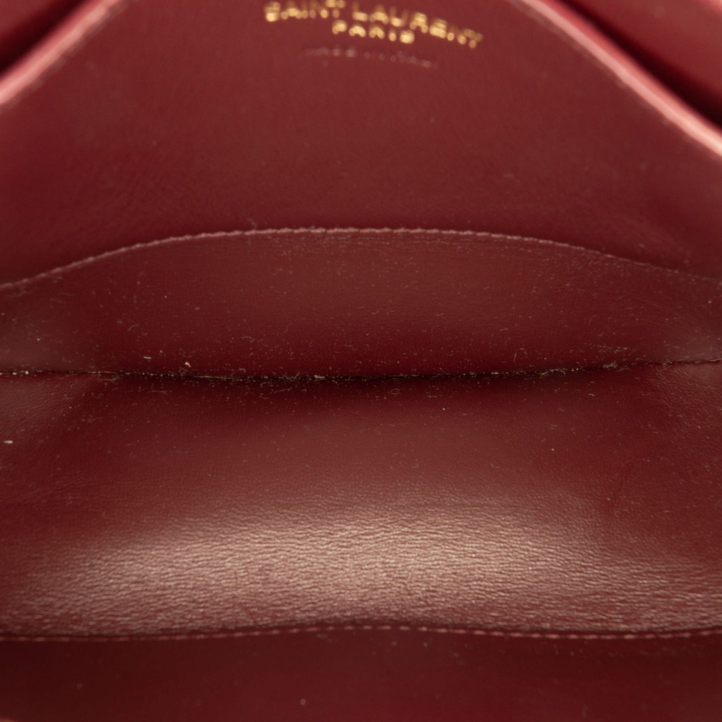 Second hand Saint Laurent Voltaire Mini In Box Calfskin Top - handle Handbag Red - Tabita Bags