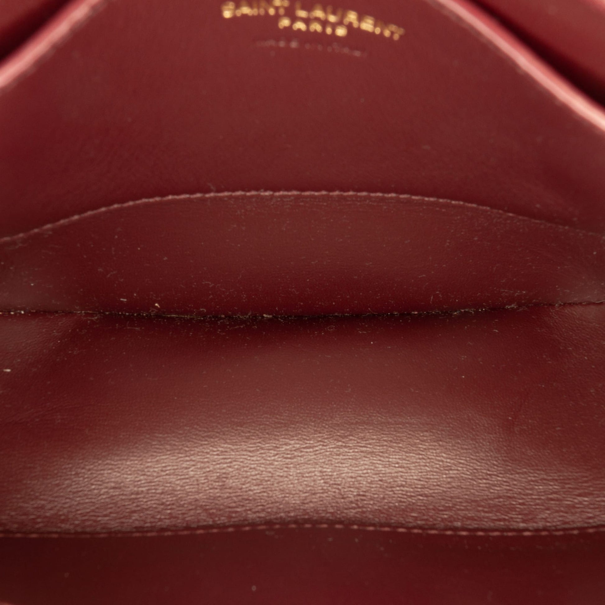 Second hand Saint Laurent Voltaire Mini In Box Calfskin Top - handle Handbag Red - Tabita Bags