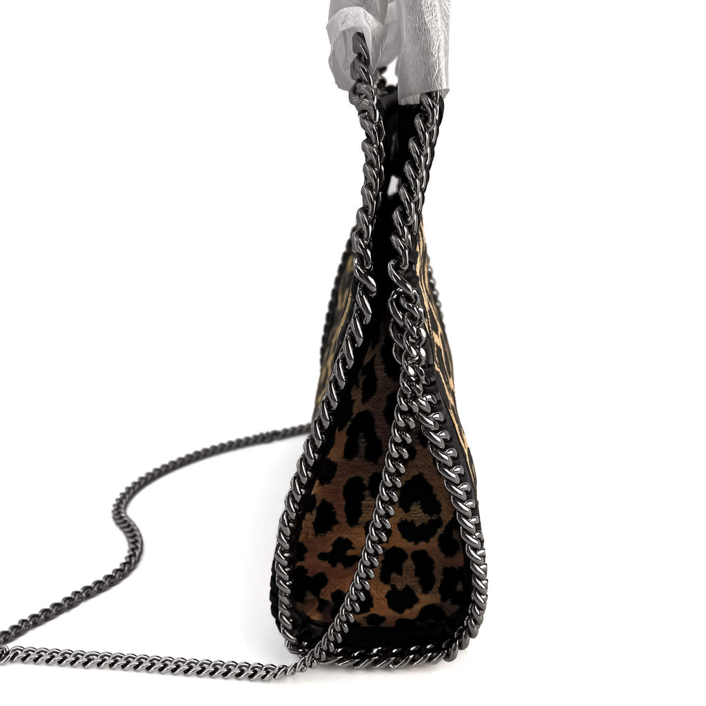 Second hand Stella McCartney Falabella Fold - Over Mini Eco Fabric Shoulder Tote Shoulder Bag Leopard Bicolor - Tabita Bags