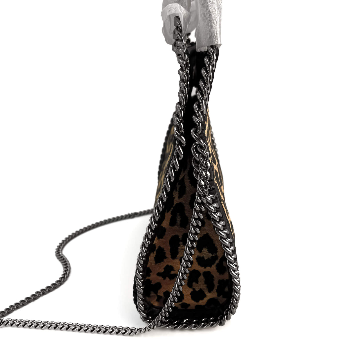 Second hand Stella McCartney Falabella Fold - Over Mini Eco Fabric Shoulder Tote Shoulder Bag Leopard Bicolor - Tabita Bags