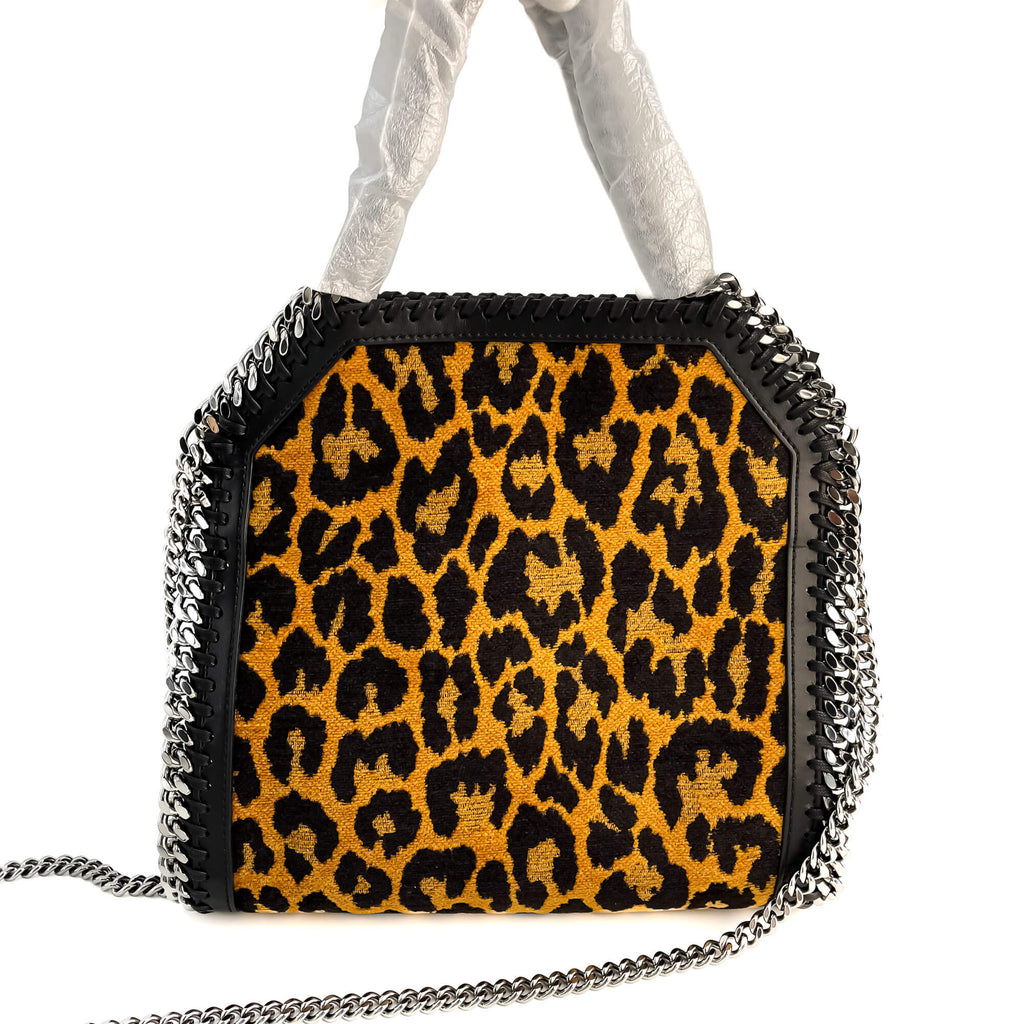 Second hand Stella McCartney Falabella Fold - Over Mini Eco Fabric Shoulder Tote Shoulder Bag Leopard Bicolor - Tabita Bags