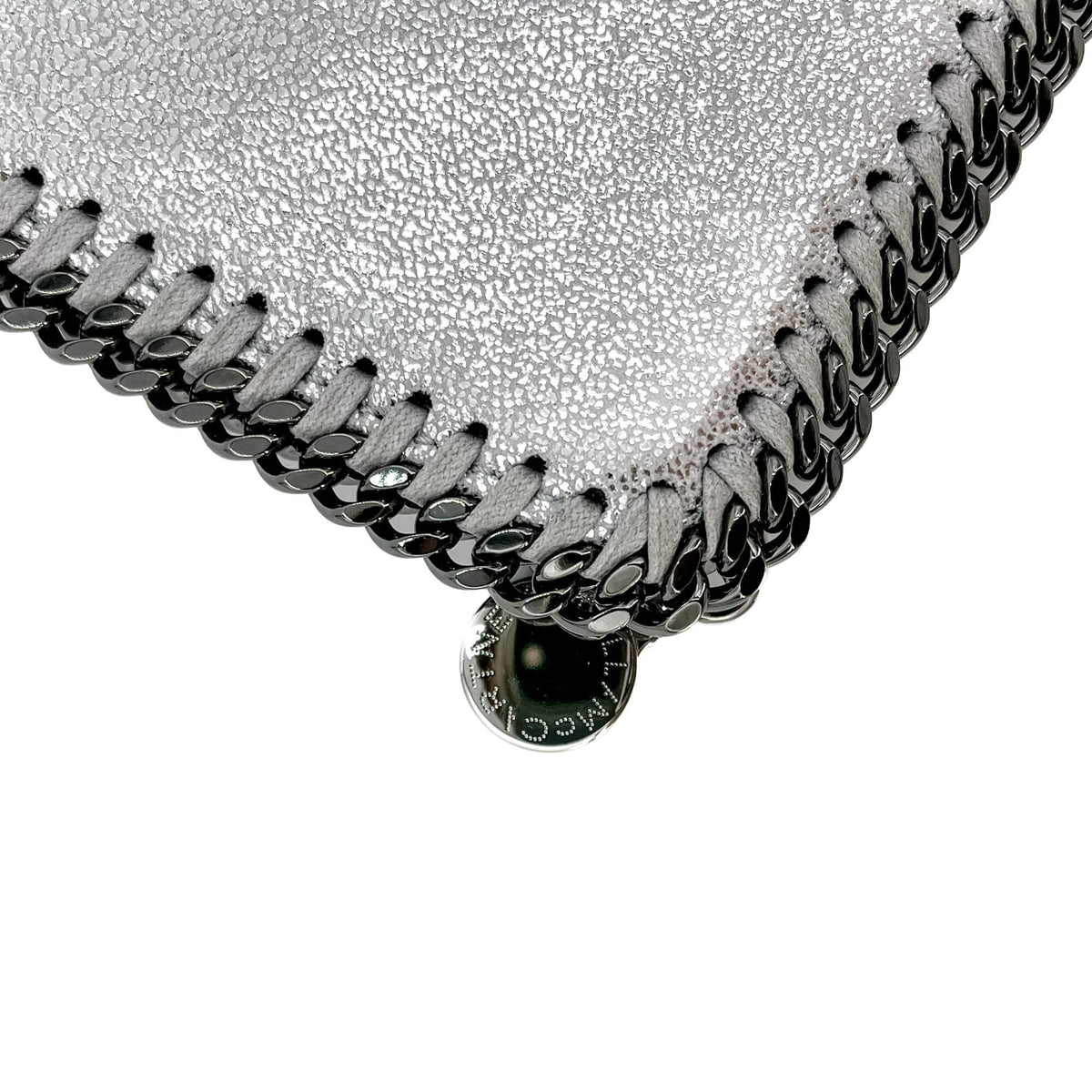 Second hand Stella McCartney Falabella Fold-Over NS Recycled Material Bag Metallic Silver - Tabita Bags