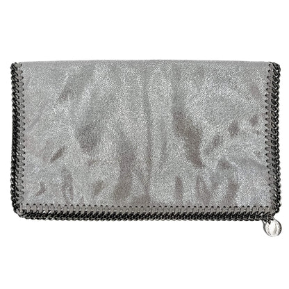 Second hand Stella McCartney Falabella Fold-Over NS Recycled Material Bag Metallic Silver - Tabita Bags