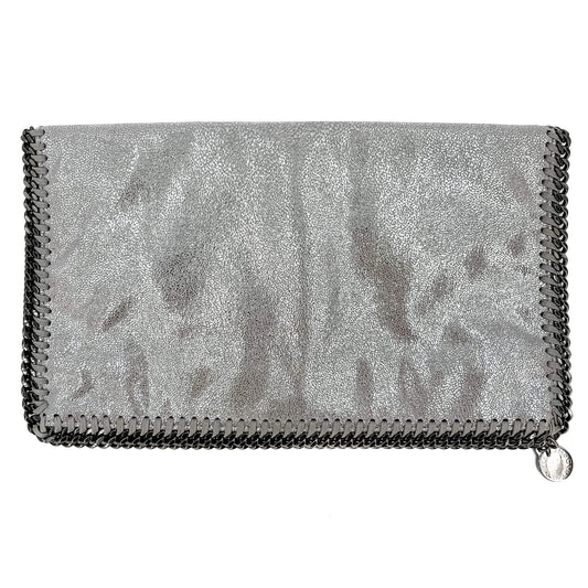 Second hand Stella McCartney Falabella Fold-Over NS Recycled Material Bag Metallic Silver - Tabita Bags