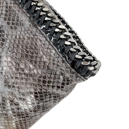 Second hand Stella McCartney Falabella Fold-Over Shoulder Recycled Material 2-Ways Tote Bag Eco Python Silver - Tabita Bags