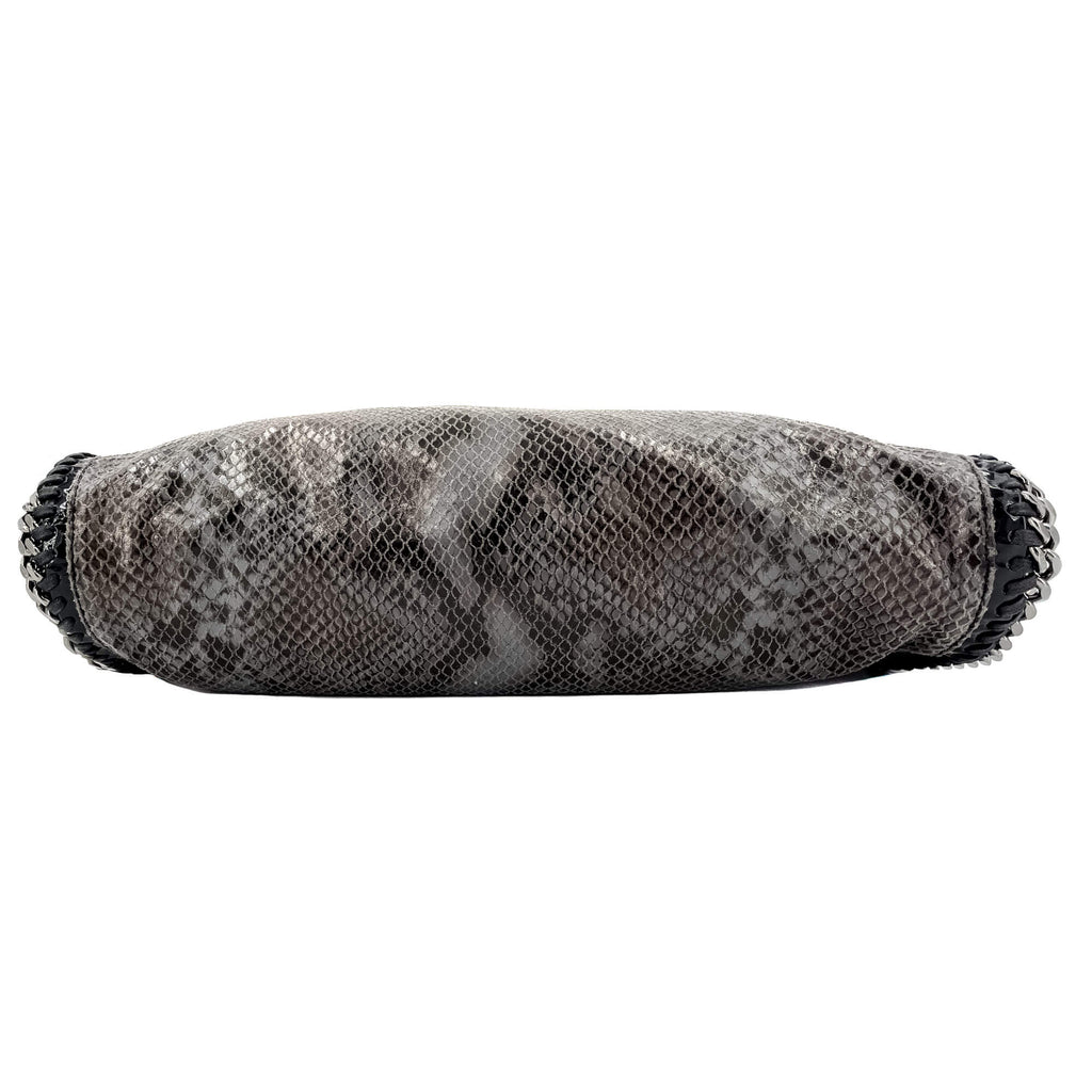 Second hand Stella McCartney Falabella Fold-Over Shoulder Recycled Material 2-Ways Tote Bag Eco Python Silver - Tabita Bags