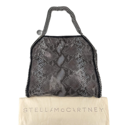 Second hand Stella McCartney Falabella Fold-Over Shoulder Recycled Material 2-Ways Tote Bag Eco Python Silver - Tabita Bags