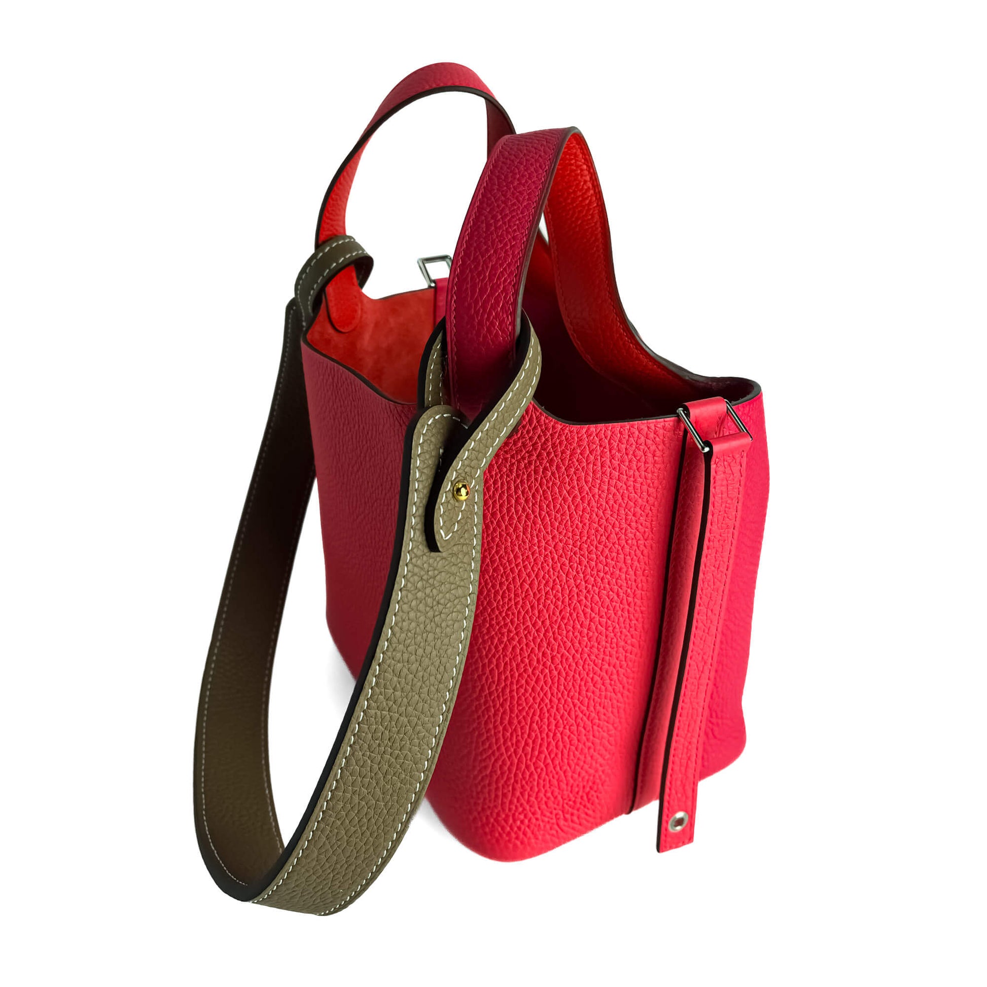 Second hand Tabita Bags Shoulder Strap Medium Leather Taupe - Tabita Bags