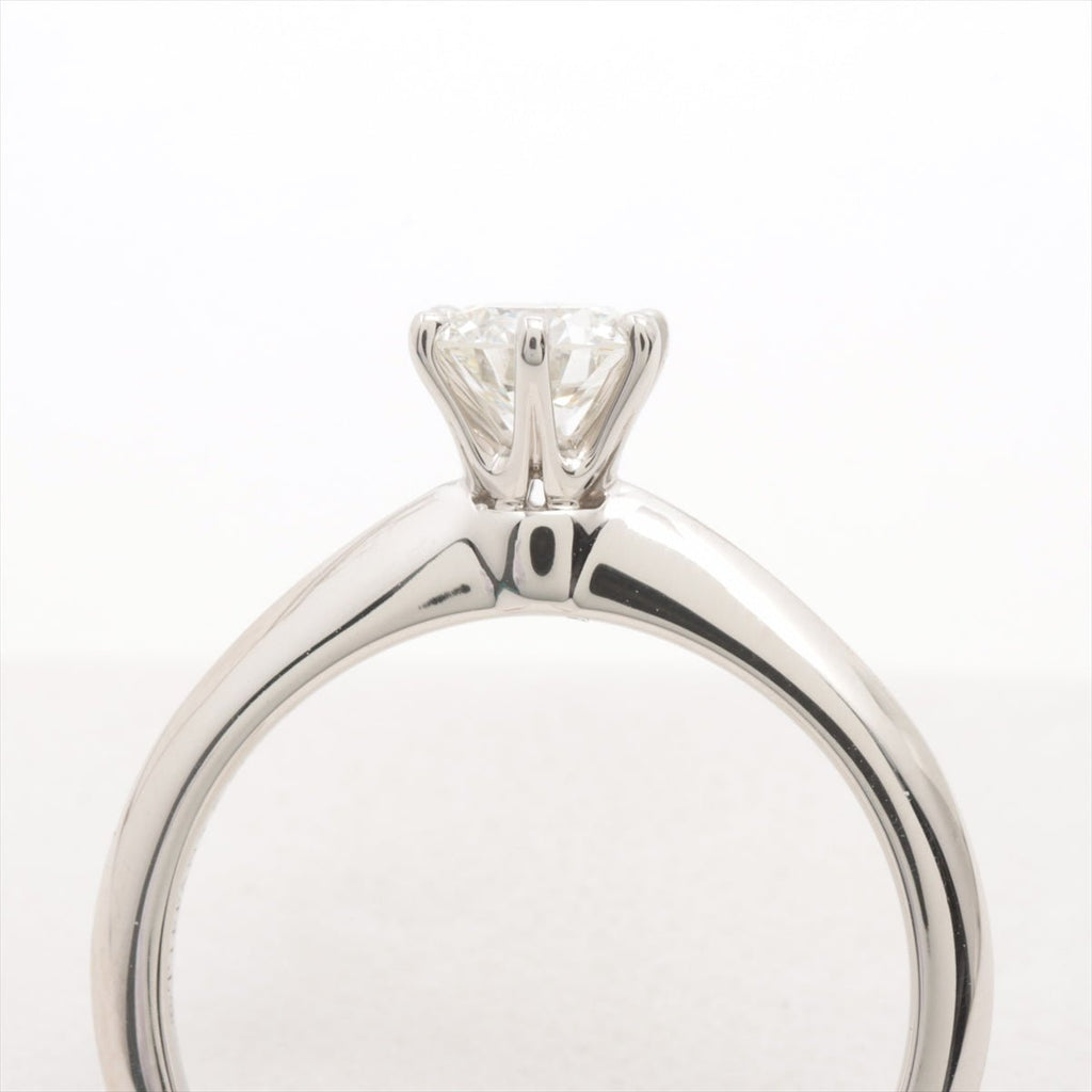 Second hand Tiffany Solitaire Platinum Ring 15.7mm diameter - Tabita Bags