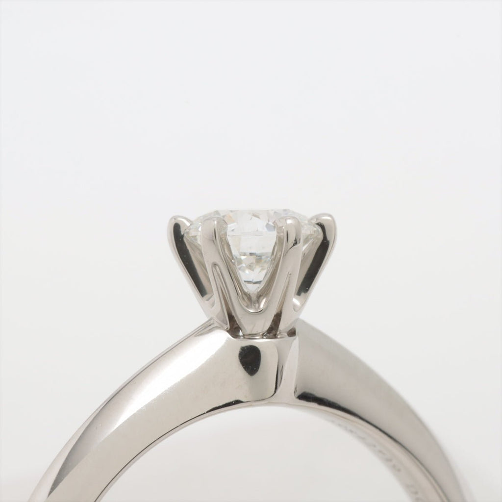 Second hand Tiffany Solitaire Platinum Ring 16mm Diameter - Tabita Bags