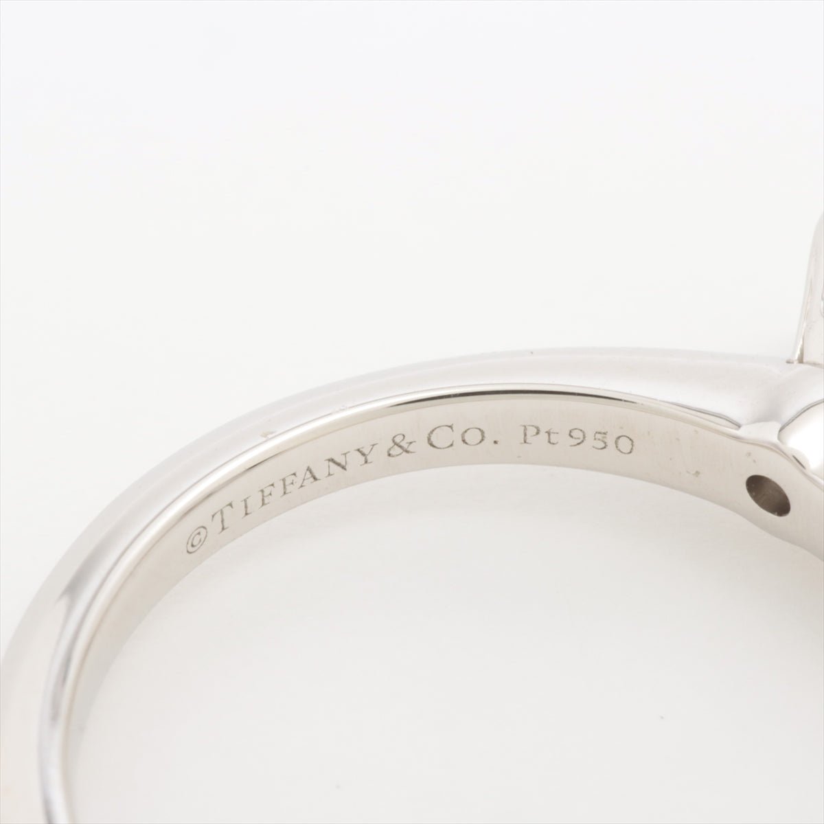 Second hand Tiffany Solitaire Platinum Ring 16mm Diameter - Tabita Bags