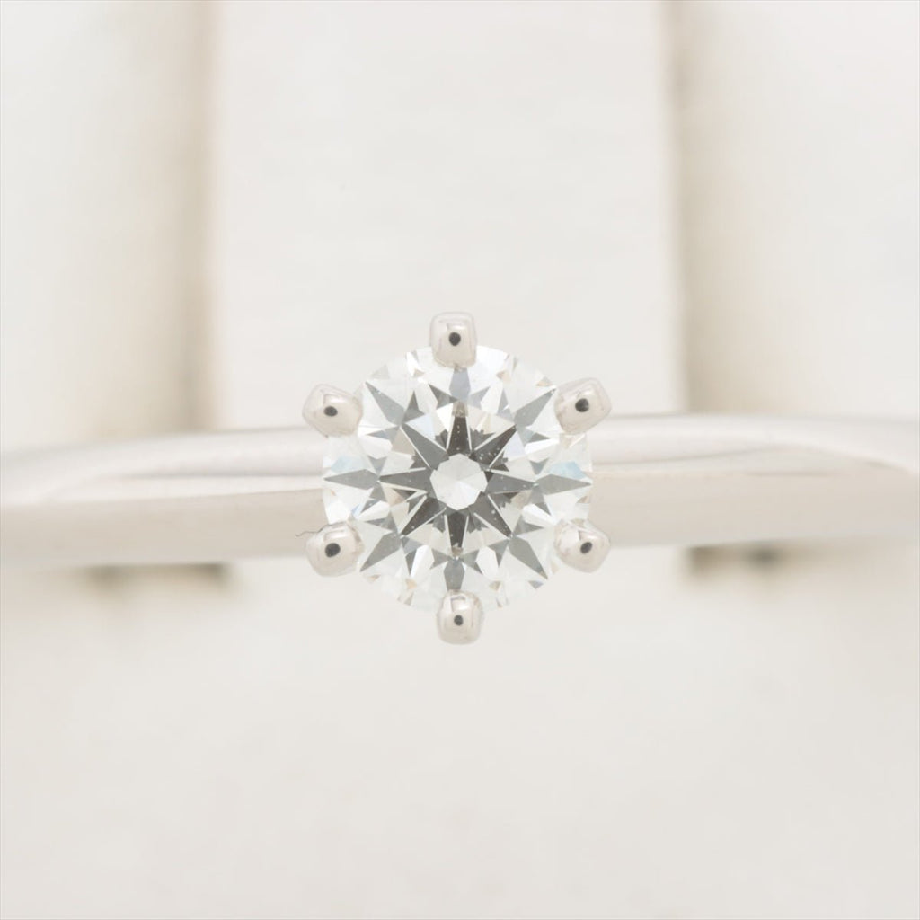 Second hand Tiffany Solitaire Platinum Ring 16mm Diameter - Tabita Bags