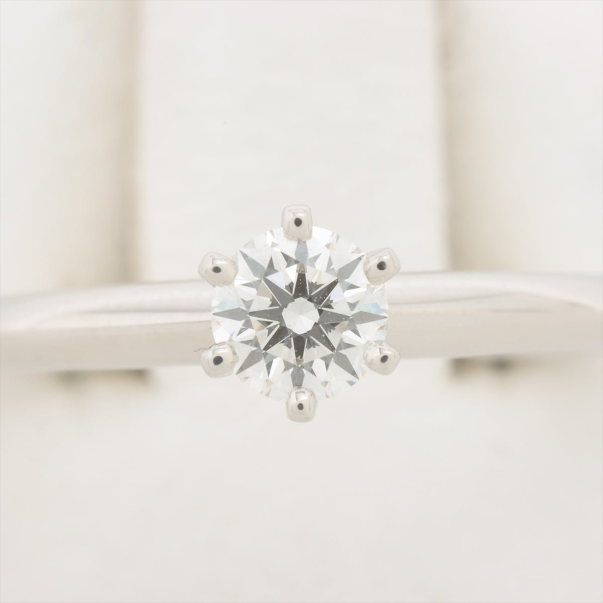 Second hand Tiffany Solitaire Platinum Ring 16mm Diameter - Tabita Bags