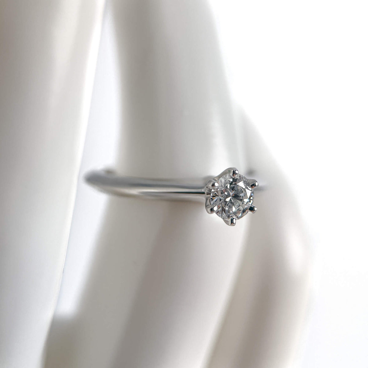Second hand Tiffany Solitaire Platinum Ring 16mm Diameter - Tabita Bags