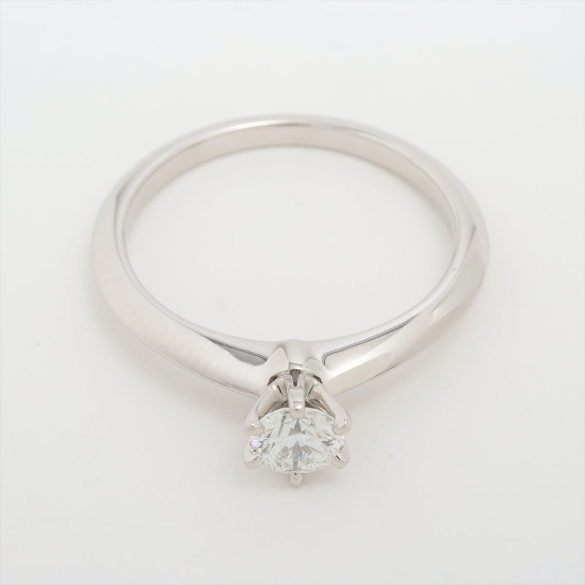 Second hand Tiffany Solitaire Platinum Ring 16mm Diameter - Tabita Bags