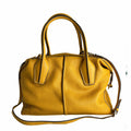 Second hand Tod's D-Styling Leather Trunk Crossbody Yellow - Tabita Bags