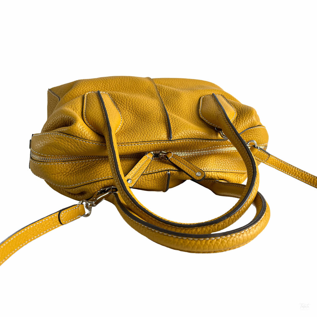 Second hand Tod's D-Styling Leather Trunk Crossbody Yellow - Tabita Bags