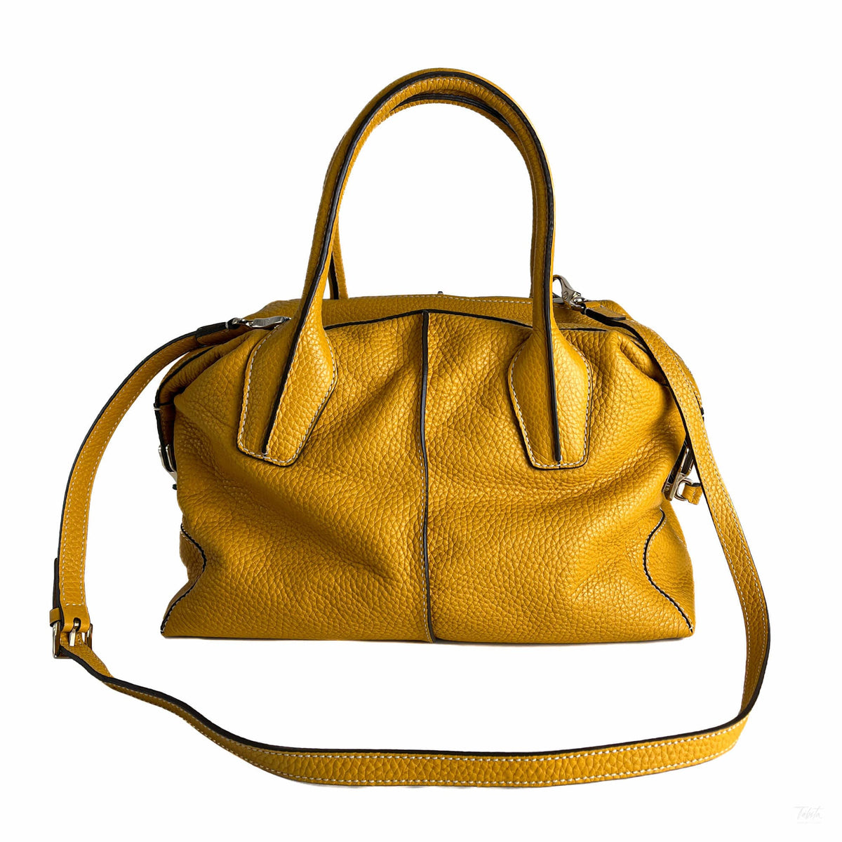 Second hand Tod's D-Styling Leather Trunk Crossbody Yellow - Tabita Bags