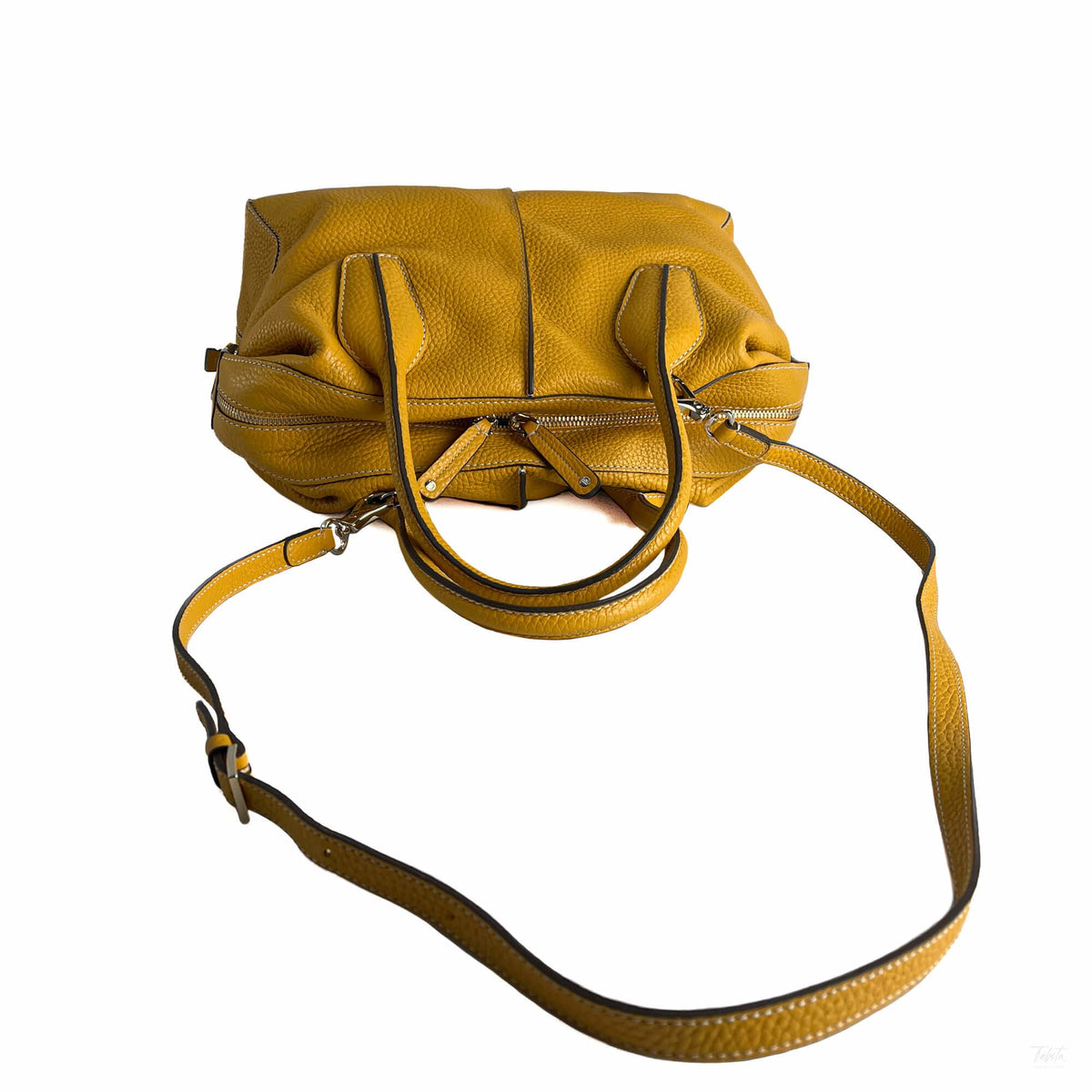 Second hand Tod's D-Styling Leather Trunk Crossbody Yellow - Tabita Bags