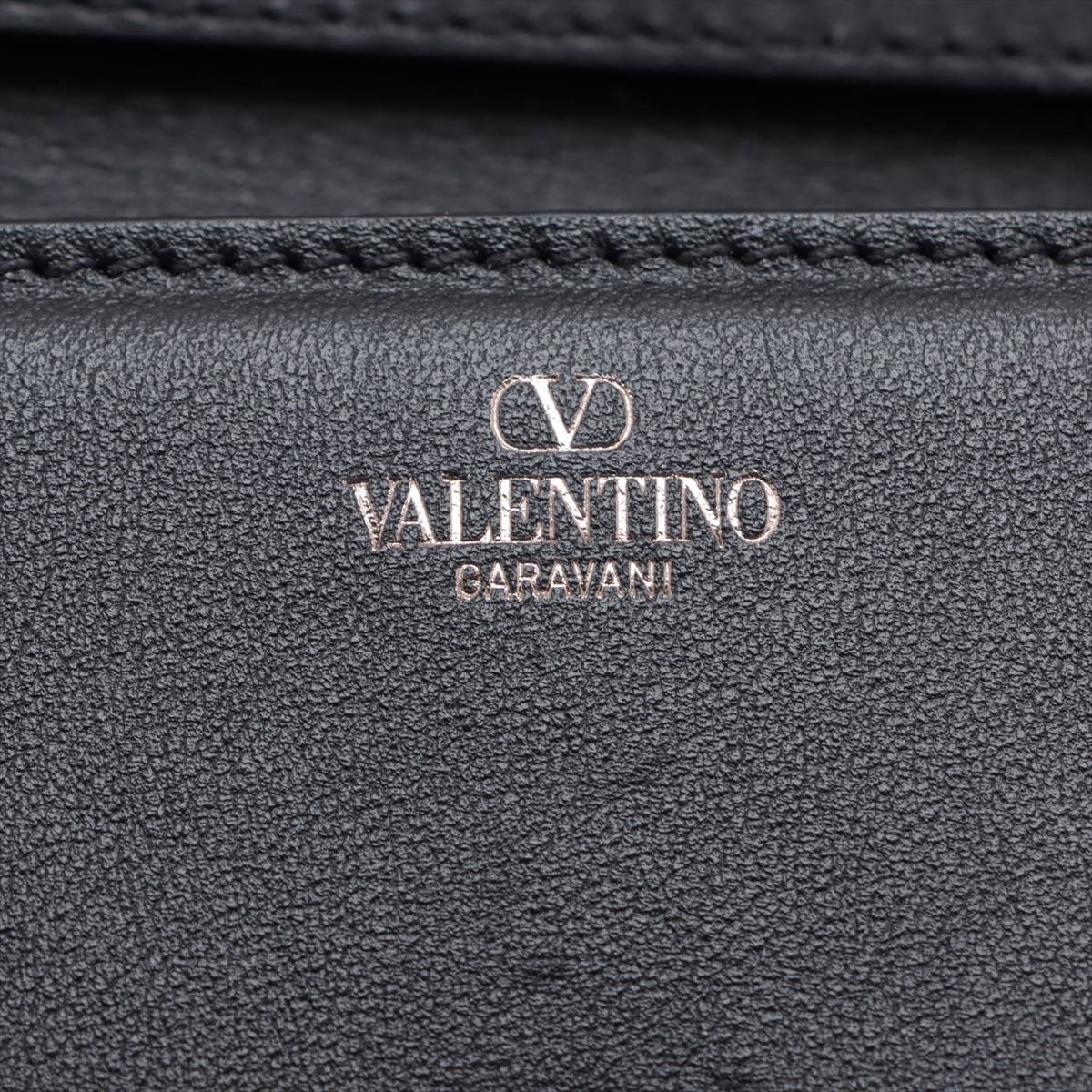 Second hand Valentino Garavani Loco Small Calfskin Leather 3 - Ways Flap Bag Black - Tabita Bags