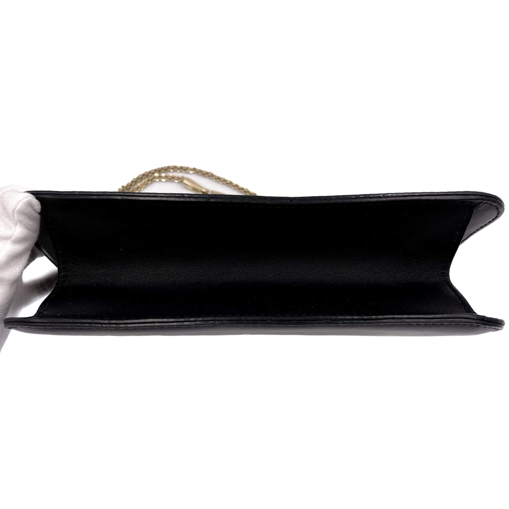Second hand Valentino Garavani Rockstud Calfskin Leather 2 - Ways Flap Shoulder Bag Black - Tabita Bags