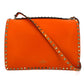 Second hand Valentino Garavani Rockstud Calfskin Leather 2 - Ways Flap Shoulder Bag Neon Orange - Tabita Bags